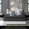 thumbnail image 3 of Viscountess 12 Inch Queen Mattress Eurotop with Gel Memory Foam Hybrid Mattress in a Box Individually Wrapped Pocket Coils Innerspring Motion Isolation Edge Support, 3 of 13