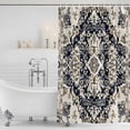 thumbnail image 2 of Black White Boho Shower Curtain Set - 72" x 78" Washable Bathtub Curtain with 12 Hooks, Vintage Ethnic Tribe Abstract Art Waterproof Fabric Stall Shower Curtains for Bathroom/Bathtub Décor, 2 of 6
