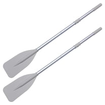 LEORX 1 Pair Adjustable Portable Paddles Oars Lightweight Aluminum Alloy Grey