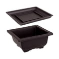 thumbnail image 3 of Training Pots with Tray flower pots Durable Bonsai Training Pots Plant Container Portable Outside for Office Home Living Room Ornament Square Shallow L, 3 of 7