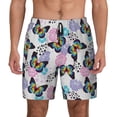 thumbnail image 3 of Uemuo Bright Butterflies1 Pattern Mens Swim Trunks Quick Dry Board Shorts with Mesh Lining, Stretch Beach Shorts Quick Dry No-Chafing Board Shorts-Medium, 3 of 9