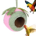 thumbnail image 2 of Precio sorpresa!El pájaro natural está tejido y envuelto con cuerda de cáñamo hecha a mano de color verde y amarillo, adecuado para pájaros pequeños y se puede colgar., 2 of 9