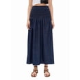 thumbnail image 2 of Women'S Long Ankle Length Smocked Waist Summer Weight Skirt L, 2 of 9