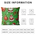 thumbnail image 5 of YINGXI Christmas Throw Pillow Covers Set of " Green Christmas Decoration Pillowcase Cotton Square Cushion Cover for Home and Car 18x18in, 5 of 5