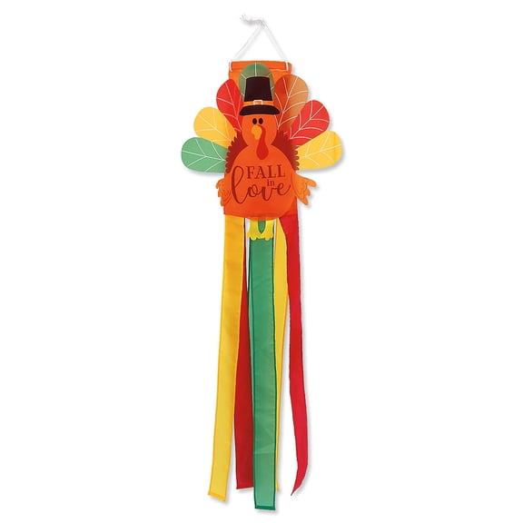 Current Turkey Windsock, 100% polyester, approx. 13" x 40 "L, Outdoor use