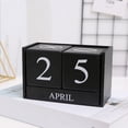 thumbnail image 4 of Dserhfy Wooden Blocks Desk Calendar Month Date Display Reusable Farmhouse Rustic Solid Wood Perpetual Calendar Home Office Desktop Decoration, 4 of 8