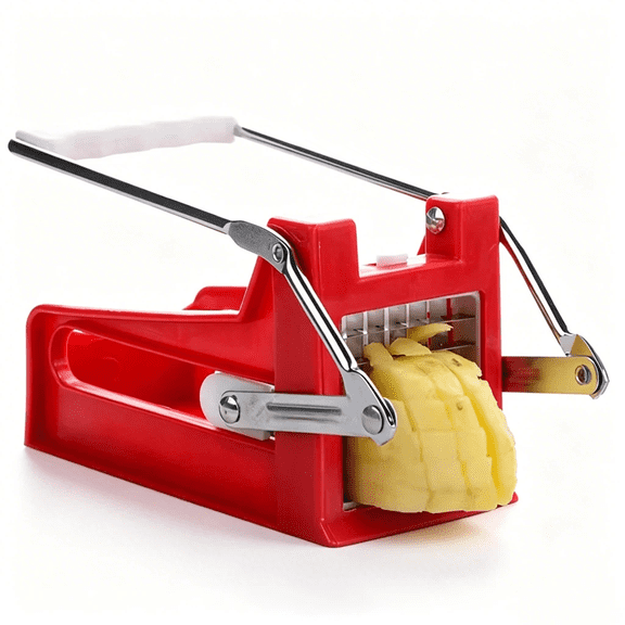 Stainless Steel French Fry Cutter, Manual Potato Slicer Vegetable Chopper Dicer for Potato Carrot Cucumber, Home Kitchen & Restaurant Use