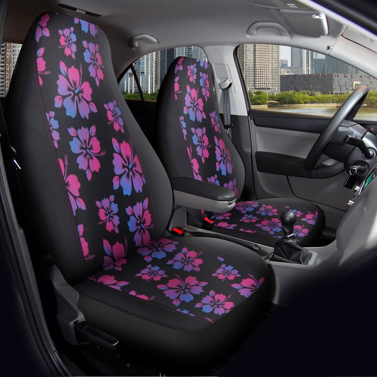 Crochet Sunflower Car Seat Cover Set: Handmade Auto Accessories
