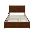 thumbnail image 4 of AFI NoHo Queen Wood Platform Bed with Headboard Footboard & Twin-XL Trundle, Walnut, 4 of 7