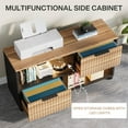 thumbnail image 6 of Tribesigns L-Shaped Executive Desk and Mobile 2 Drawer Led Light File Cabinet Combo, 29.5"H, Adult, 6 of 6