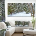 thumbnail image 1 of Snowy Road dans la Forêt - Impression sur Toile Paysage, 1 of 4
