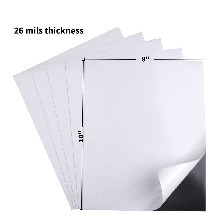MagX Self Adhesive Magnetic Sheets 4x6 (4x6) (10 Sheets), Magnetic Sheets with Adhesive Backing, Photo Magnets, Peel and Stick, Stationery, Office