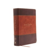 The King James Study Bible, Imitation Leather, Brown, Indexed, Full-Color Edition (Large Print) (Hardcover)