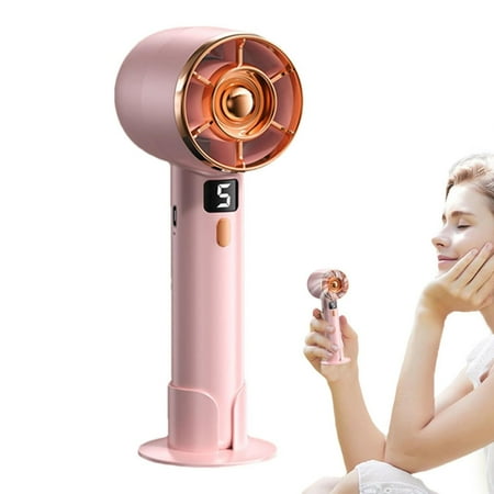 

Portable Hand Held Fan Personal Handheld Fan | USB Rechargeable 5 Speed Digital Display Strong Wind Portable Fan For Women Men Travel Camping Outdoor