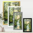 thumbnail image 4 of Designart 'River Through Green Birch Forest' Lake House Framed Art Print, 4 of 4