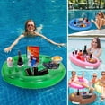 thumbnail image 4 of HauiWeiLyai Floating Table for Pool, Floating Drink Holder for Pool, Summer Inflatable Pool Float Beer Drinking Cooler Table Bar Tray Beach Swimming Ring Party Bucket Cup Holder for Swimming Pool, 4 of 5