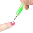 thumbnail image 3 of 5 piezas 2 Way Dotting Pen Tool Nail Art Tip Dot Paint Kit de manicura, amarillo + verde + azul + blanco + rosa, 3 of 5