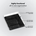 thumbnail image 2 of madesmart 4-Compartment Gadget Tray, Clear Soft Grip Collection, 4-Compartment, Soft-Grip Lining, Non-Slip Feet, BPA-free, Carbon/Clear, 2 of 2