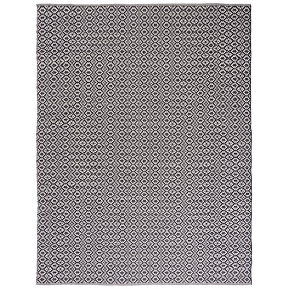 Safavieh Montauk Corrine Geometric Cotton Area Rug, Ivory/Black, 2'3" x 3'9"