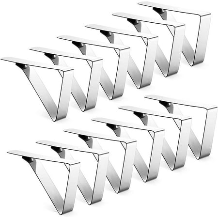 

12 Pack Tablecloth Clips - Heavy Duty Picnic Table Clips Stainless Steel Table Cloth Cover Clamps Table Cloth Holders Ideal for Restaurant Picnics Marquees Weddings Graduation Party