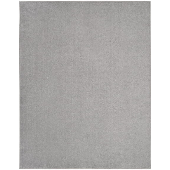 7' X 10' Silver Grey Non Skid Indoor Outdoor Area Rug