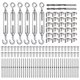 thumbnail image 1 of 316 Stainless Steel Cable Railing Hardware Turnbuckle Lag Screw Beveled Washer Yescom Modern, 1 of 11