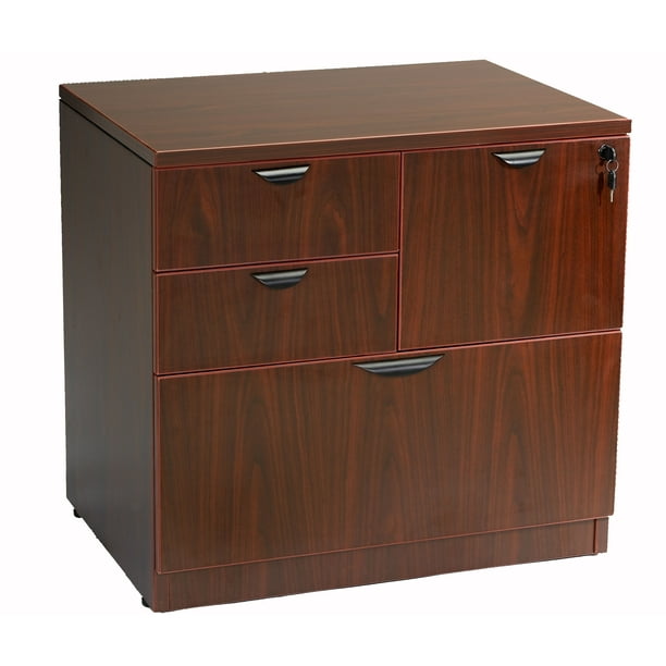 Boss Office Products Mahogany Combo Lateral File