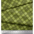 thumbnail image 2 of Soimoi Moss Georgette Fabric Diagonal Check Print Sewing Fabric Yard 42 Inch Wide, 2 of 3