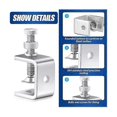 thumbnail image 3 of 10 Pcs Stainless Steel C Heavy Duty 1 3/16 Inch With Stable Wide Jaw Opening Small Screw For Metal, 3 of 5