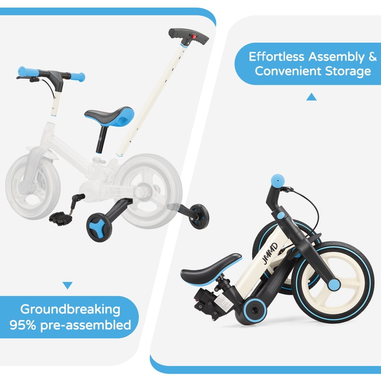 JMMD 6-in-1 Toddler Bike for Ages 18-60 Months, Foldable Balance