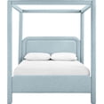 thumbnail image 3 of Meridian Furniture Salina Light Blue Linen Textured Fabric Upholstered King Bed, 3 of 11