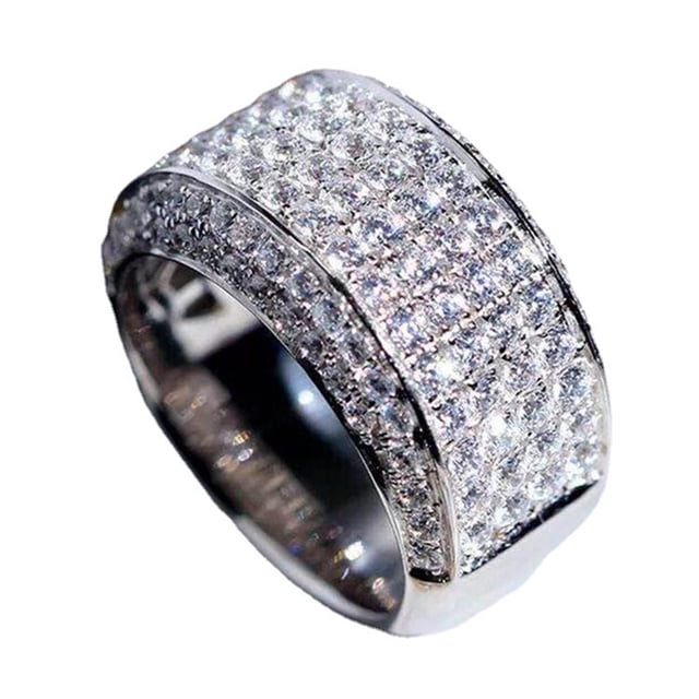 Bague Commémorative en Zircon Pleine Intégrale Incrustée Ensemble de Bagues et Anneaux Ajustables pour Filles 10-12 Bagues pour Adolescentes Taille 6 Bagues Cool pour Filles Bagues pour Doigts