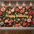 thumbnail image 3 of Colorful Floral Banner Butterfly Decoration Spring Theme for Birthday Party Kids Celebration Event, 3 of 9
