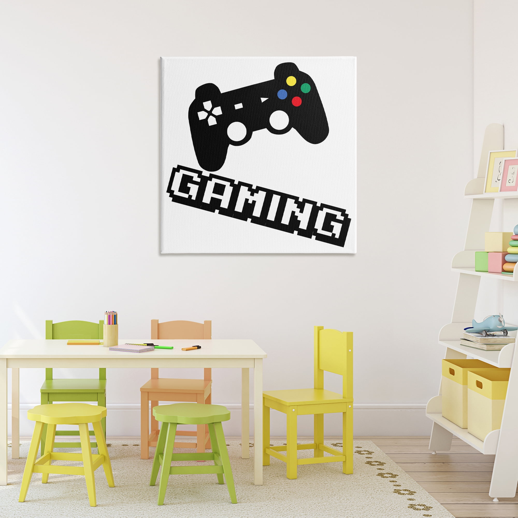 Stupell Industries Playful Pixel Gaming Canvas Wall Art, design by Marcus Prime