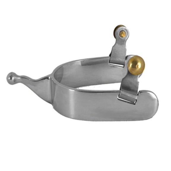 7 - 8 Inch Hilason Western Horse Riding Men Ball Knob Stainless Steel Spur