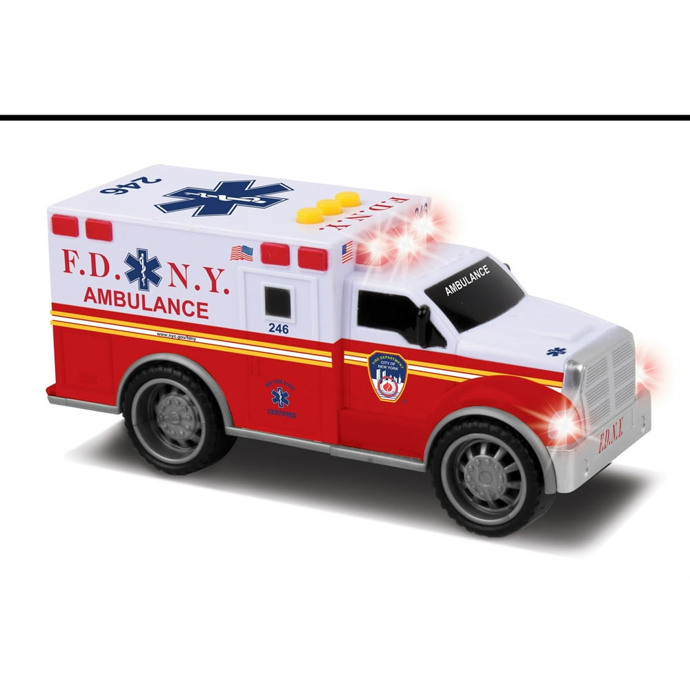 Daron Worldwide Trading NY554772 2.5 x 7 in. FDNY Ambulance with Lights ...