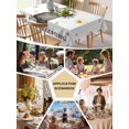 thumbnail image 5 of Groundhog Table Cloth, Waterproof Tablecloth for Rectangle Tables, Spring Floral Butterfly Botanical Reusable Washable Fabric Table Cover for Restaurant Kitchen Dining Tables 52"x70", 5 of 9