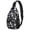 Baseballs Bats Pattern, variant on Baseballs Bats Pattern Sling Backpack, Unisex Daily Travel Sling Pack with Side Mesh Pockets, Breathable Padded Back Gift Ideas for Holiday Birthday Gifts