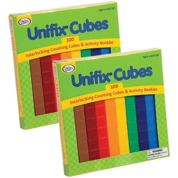 Didax UNIFIX Cube Set, 100 Per Pack, 2 Packs
