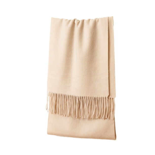 Sonducket Bufandas de lana de cordero Suaves y cómodas, ligeras y portátiles, manténgase cómodo durante todo el invierno. Bufanda de lana de Accesorios de disfraces Beige