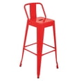 thumbnail image 1 of Banco Alto Tolix Vintage Con Respaldo Para Restaurante Comedor rojo, 1 of 8