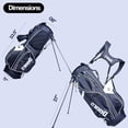 thumbnail image 3 of Dbot5 Sound Buddah New Golf Stand Bag Club for Men & Women - Lightweight Design with 8 Pockets (B/W), 3 of 6