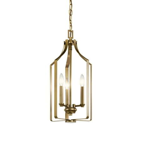

Kichler 42499 Morrigan 3 Light 10 Wide Taper Candle Single Pendant - Brass