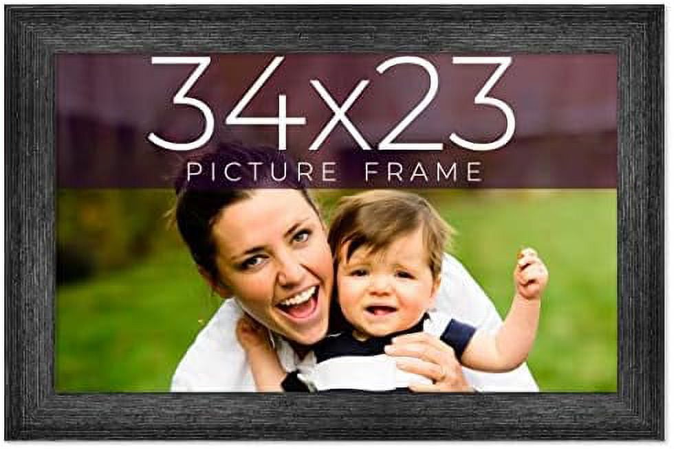 34X23 Frame Black Real Wood Picture Frame Width 1.5 Inches | Interior ...