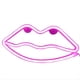 thumbnail image 1 of Encantadora luz de neón rosa con forma de labio: para San Valentín, aniversarios y fiestas. Alimentada por USB y batería., 1 of 8