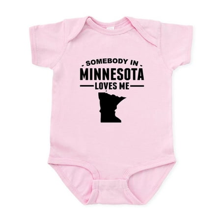 

CafePress - Somebody In Minnesota Loves Me Body Suit - Baby Light Bodysuit Size Newborn - 24 Months