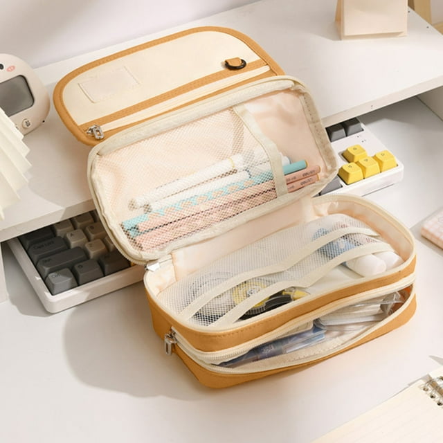 PRETXORVE Singles Layer Hanging Rope Large Capacity Canvas Pencil Stationery Multifunctional Pencil