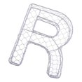 thumbnail image 1 of Romantic Iron Alphabet R Frame Wire Wreath Succulent Pot Wedding Decor, 1 of 6