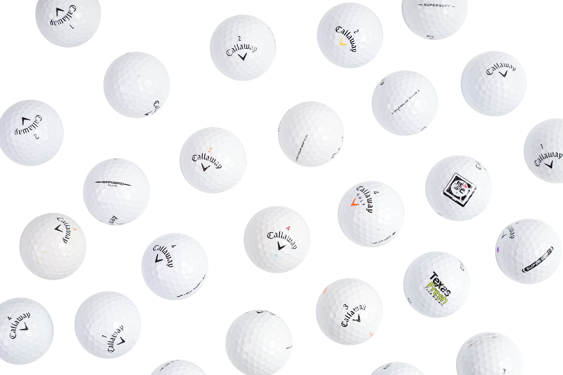 Buy Clean Green Mix of Recycled Callaway Golf Balls (3A) AAA Good