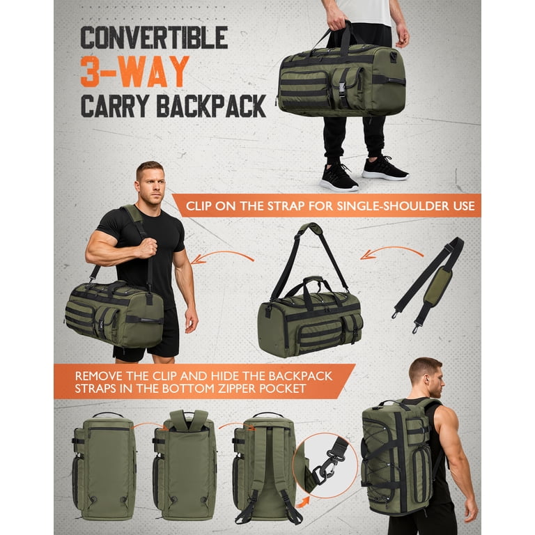 Gonex 45L Travel Duffel Bag for Men, 3 in 1 Gym Bag Backpack with Shoes Compartment for Sports Weekender Workout - Walmart.com Gonex 45L Travel Duffel Bag for Men, 3 in 1 Gym Bag Backpack with Shoes Compartment for Sports Weekender Workout - Walmart.com